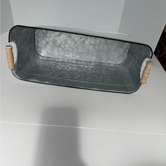 White Farmers Market Metal Bin - Picture 3 of 12